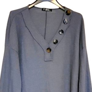 Women's BTFBM Waffle Knit VNeck Top